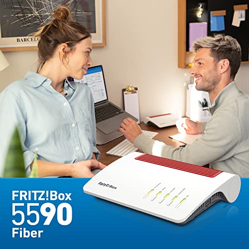 FRITZ!Box 5590 Fiber – Glasfaser-Router mit Wi-Fi 6, Mesh & 2.5-Gigabit-LAN